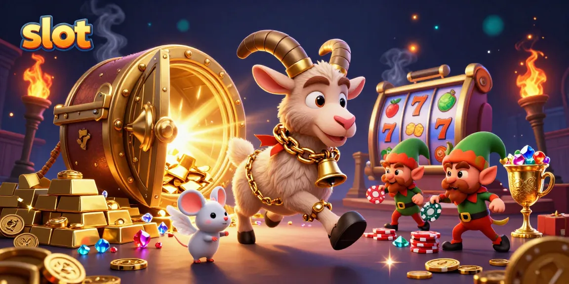 Experience thrilling slot gameplay with vibrant characters and treasure in a dynamic online casino scene.