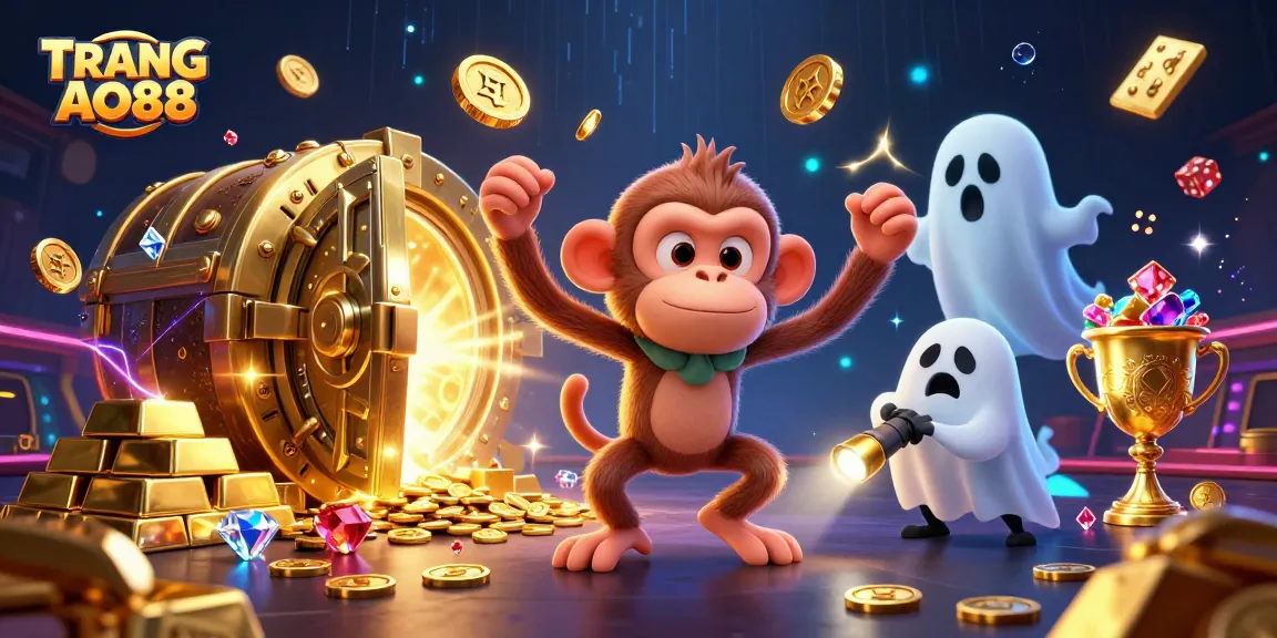 Engage in thrilling bets at TRANG AO88 with vibrant golden elements and dynamic casino visuals.