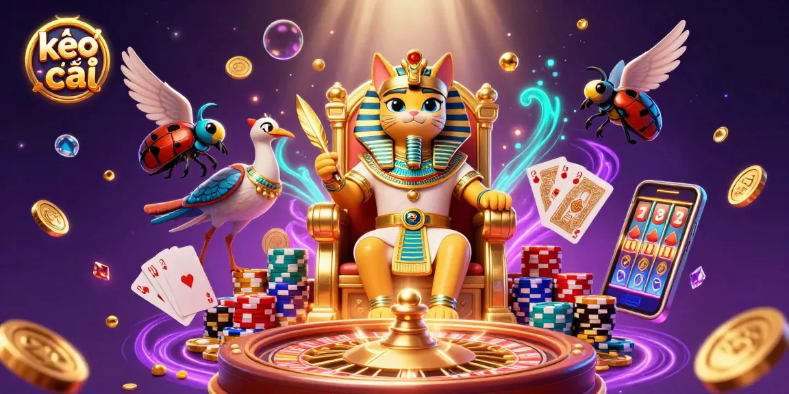 Bet and win at kèo nhà cái with an Egyptian-themed casino scene featuring vibrant characters and energetic elements.