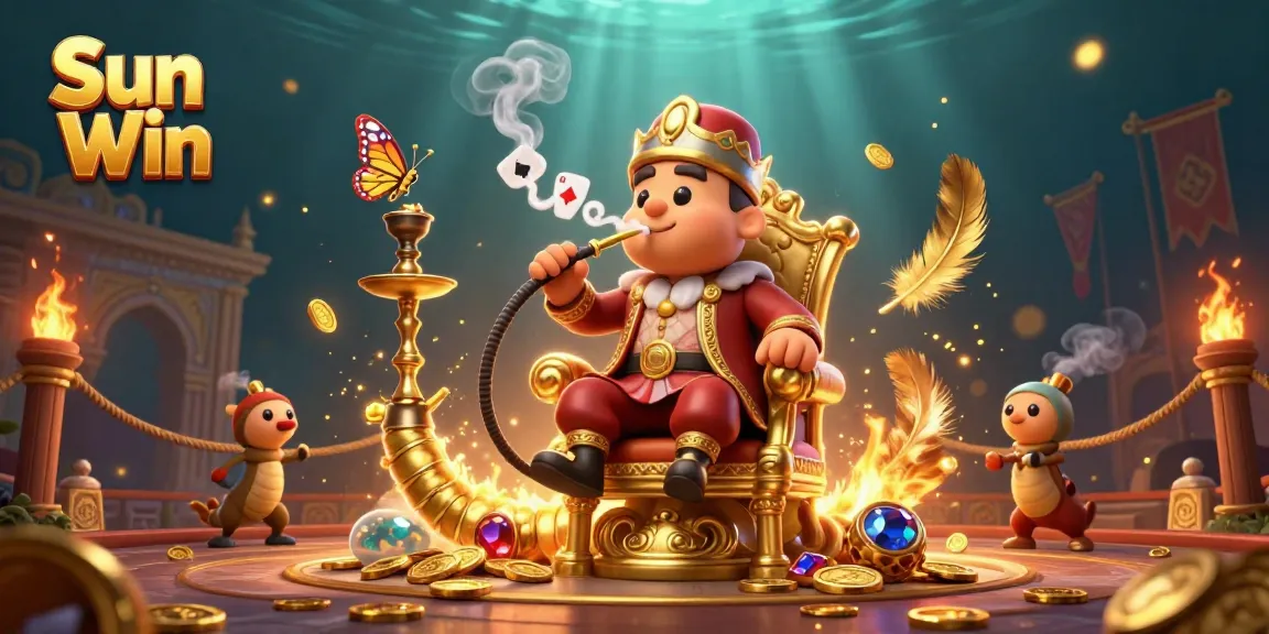 Win at Sun Win with exciting 3D casino-themed characters and vibrant visual elements.