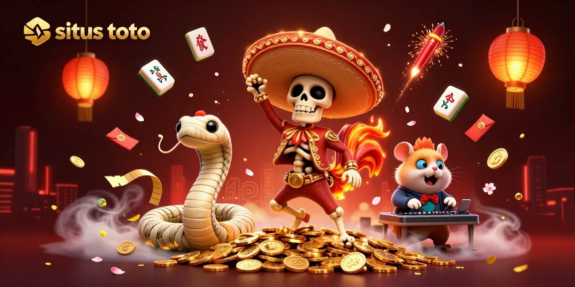 Experience exhilarating gameplay at situs toto with golden coins, festive decorations, and thrilling characters.