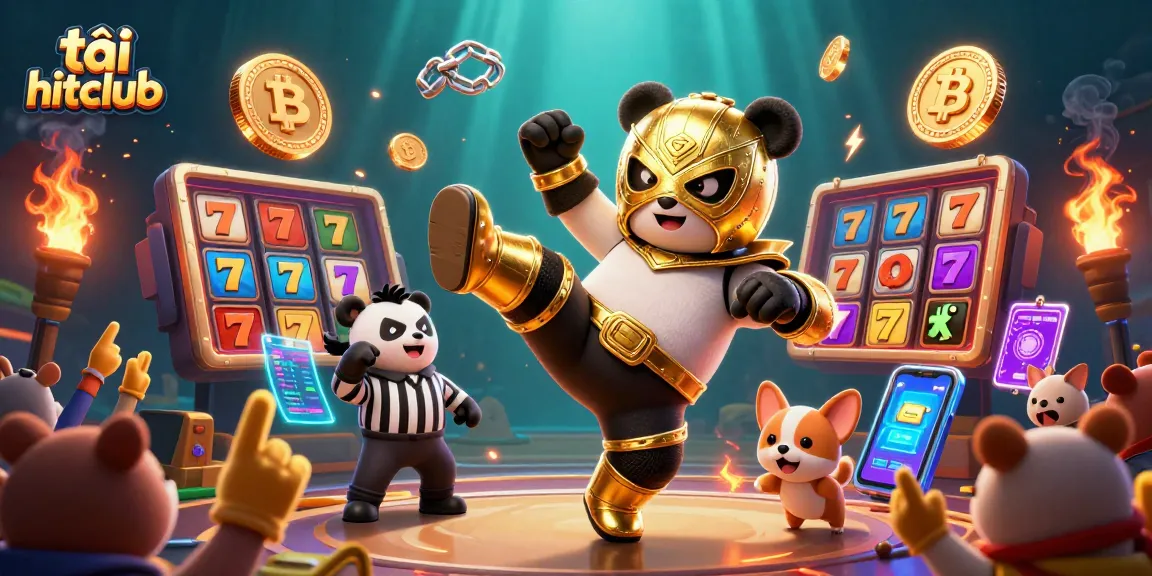 Engage with the vibrant world of tải hitclub, featuring a thrilling slot game scene with animated characters