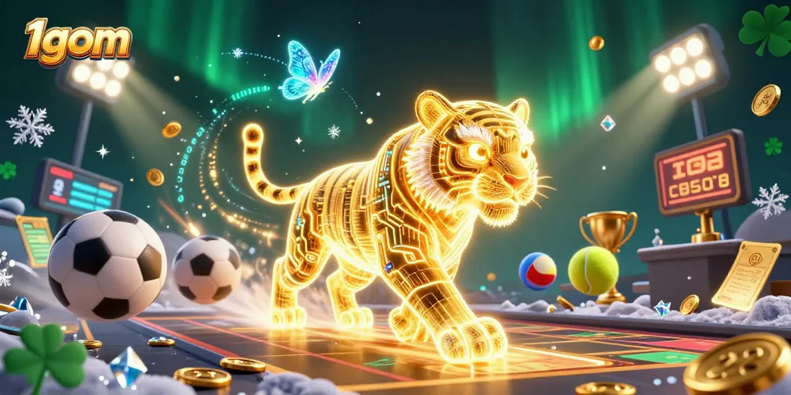 Engage in thrilling betting strategies with 1gom, featuring a vibrant digital casino scene.