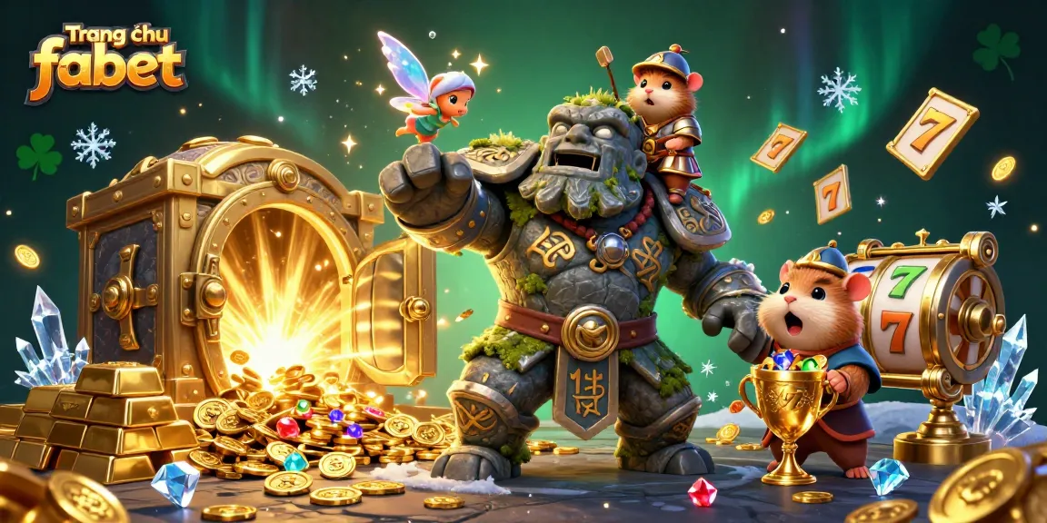 Join the adventure at Trang chủ fabet with a magical golem and enchanted treasures, winning at slots!