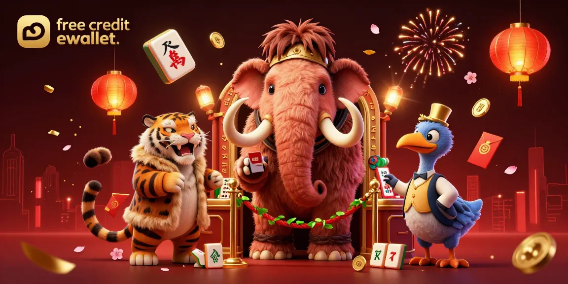 Experience dynamic fun with free credit ewallet in an engaging casino scene featuring cartoon characters.