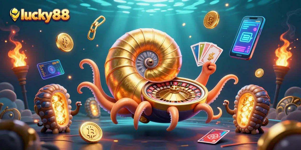 Engage in thrilling gameplay with lucky88 and a vibrant, dynamic scene featuring a giant nautilus roulette.